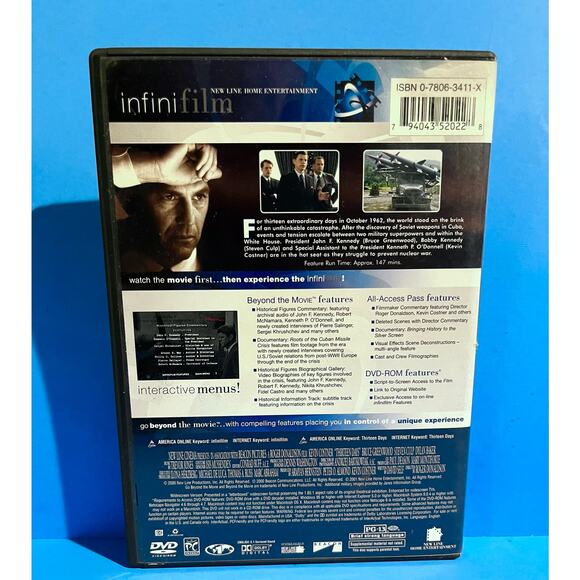 Thirteen Days (DVD, 2001, InfiniFilm Edition) Historical Drama JFK Cuba Crisis - Picture 2 of 6